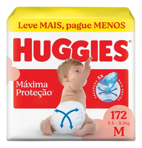 [VALIDADO] Huggies M 172un -87% OFF Comprovado ✅