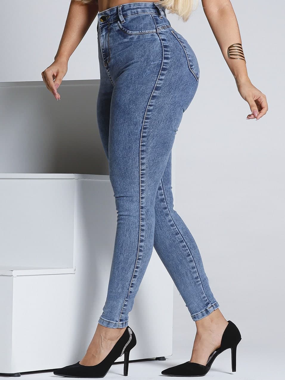 Calça Jeans Feminina [MENOR PREÇO] Marmorizada 🔥